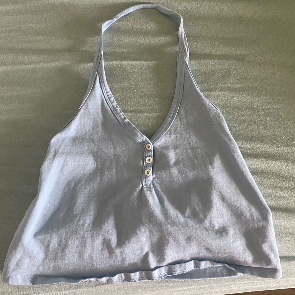 Light blue halter top
